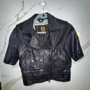 A0072 BELSTAFF mini bike leather Jacket